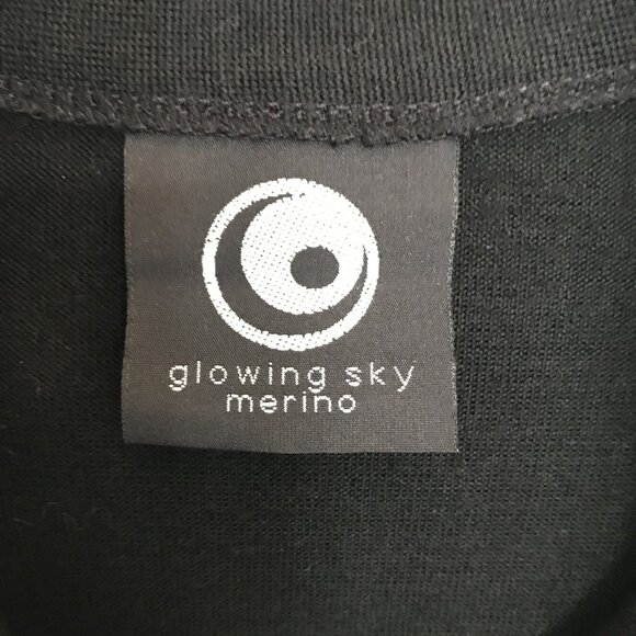 Glowing Sky Mens XXL Black Merino Wool Half-Zip Sweater Lightweight Base Layer - Picture 4 of 12